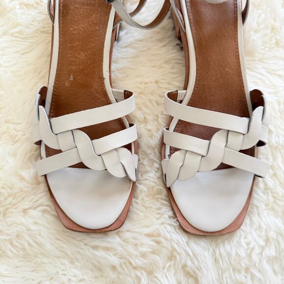 Frye Lucia Strappy Braid Sandal Powder White - Picture 7 of 7